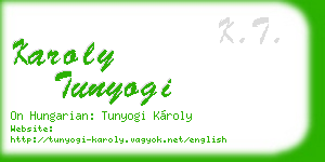 karoly tunyogi business card